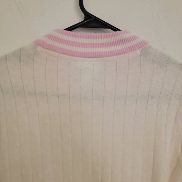 Adidas Longsleeve Cable Knit Pullover Sweater Cashmere Wool Sz XS Preppy Golf - Picture 12 of 16